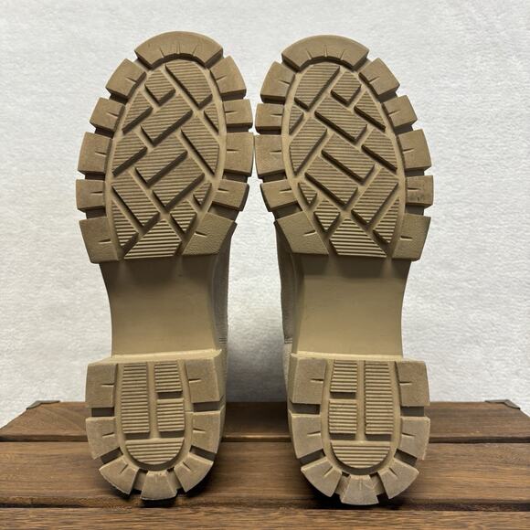 Steve Madden Hayle Ankle Tan Suede Boot Chunky Heel Sock Lug Sole Bootie 8.5 - Picture 8 of 10